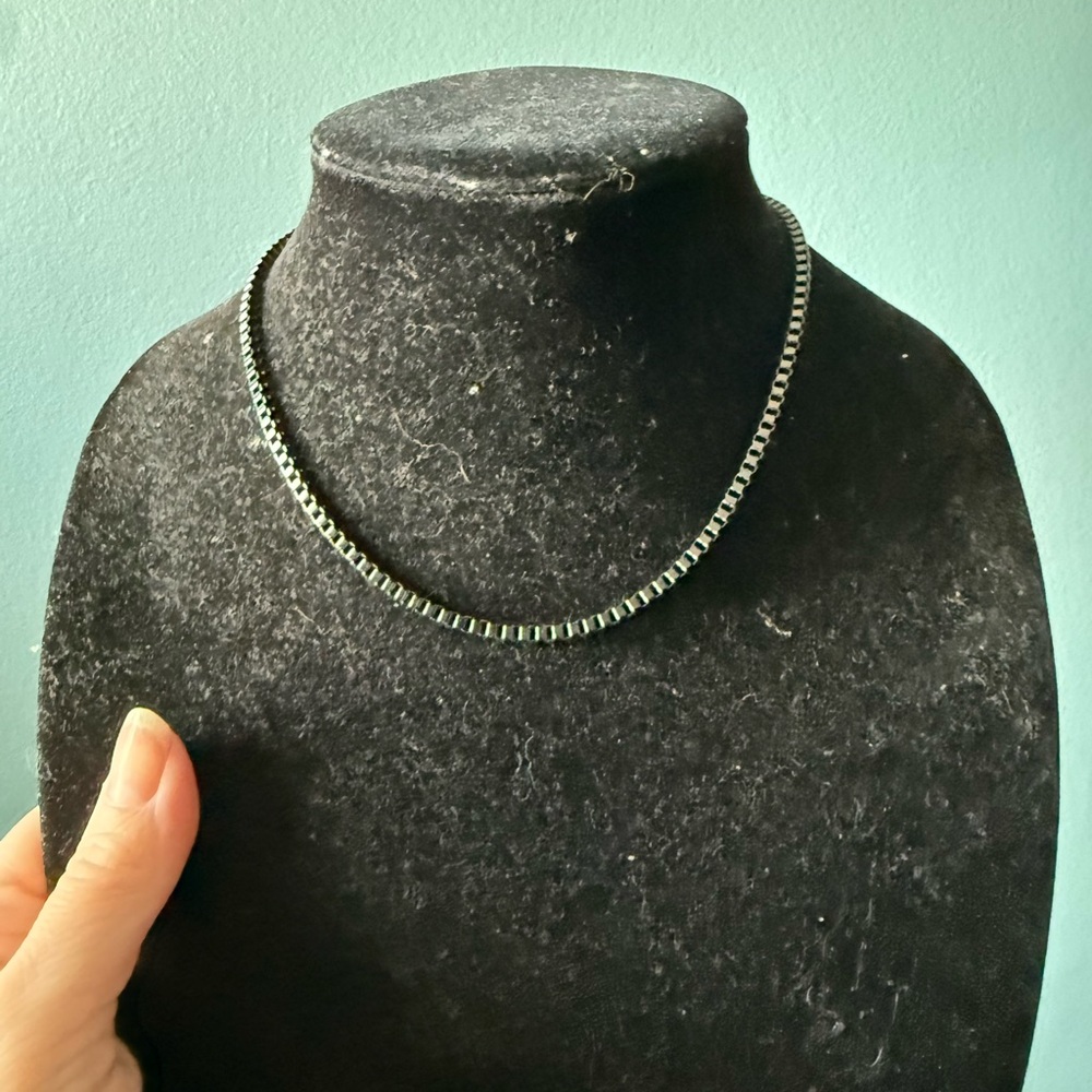 Funky black box chain Necklace